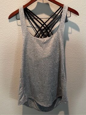 Icy Zone Girls Gray Strappy Back Tank Top XL